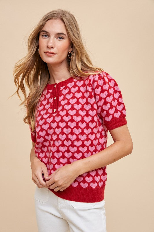 Heart Sweater Top