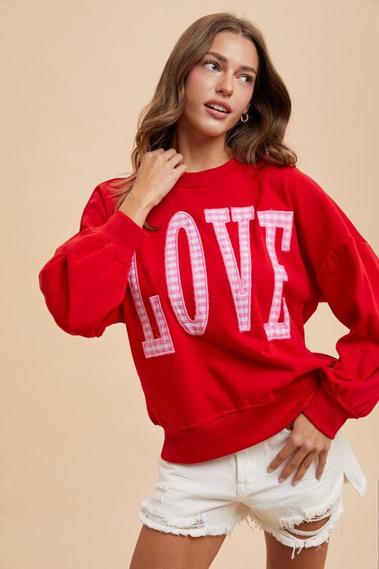 Patched Love Sweatshirt