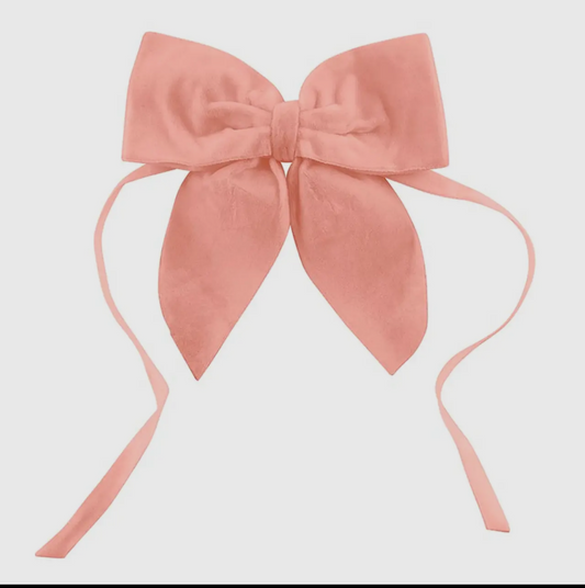Pink Velvet Bow Napkin Ties