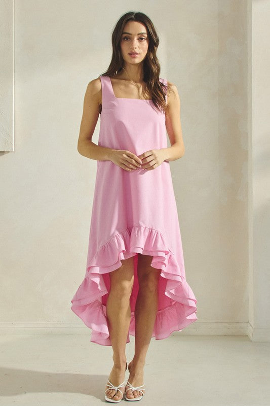 Ruffle High/Low Dress