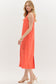 Gold Accent Midi Dress