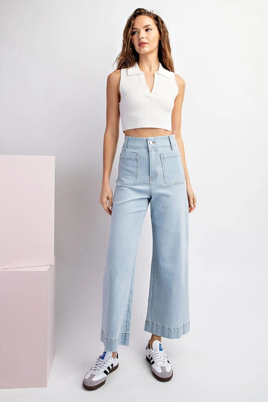 Mineral Washed Denim Pants
