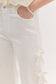 White Denim Bow Jeans