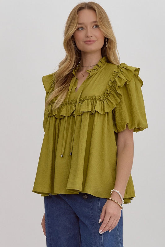 Falling For Ruffles Top