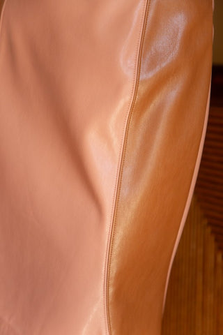 Faux Leather Midi Skirt