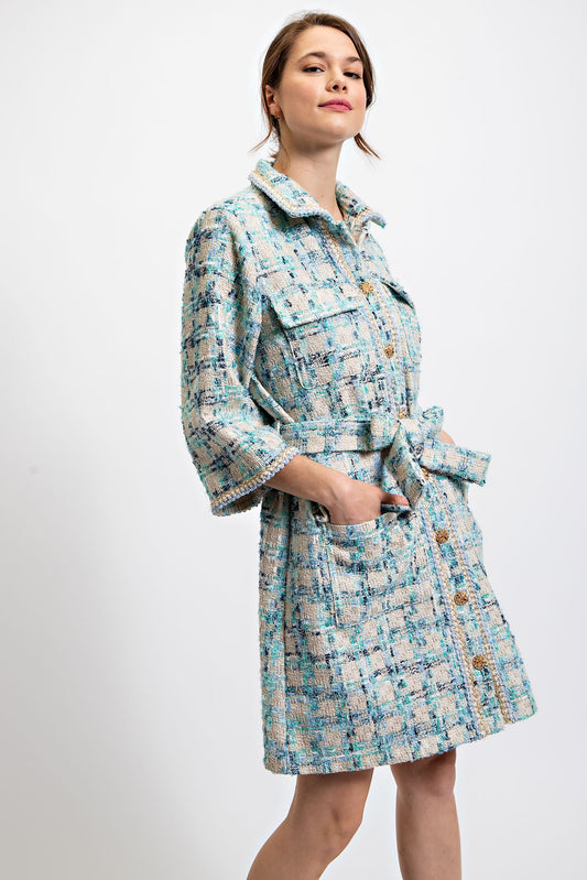 Blue Jackie O. Dress