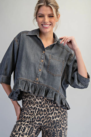 Charcoal Charm Top