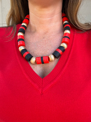 ❤️ Bold Intentions Necklace – Red & Black