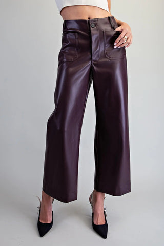 Fig & Fabulous Faux Leather Pants