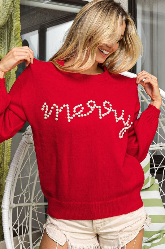 Merry Pearl Christmas Sweater