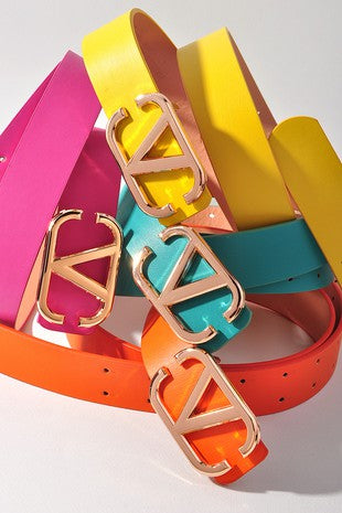 Metal V Buckle Belt